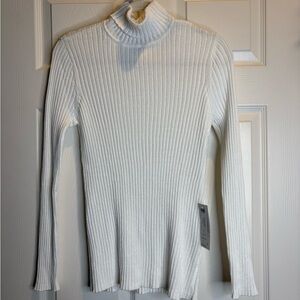Chico's Ivory Ribbed Turtleneck ECRU color NWT